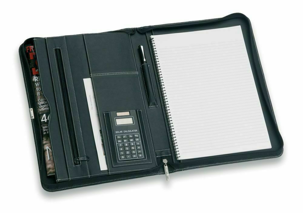 1 x A4 Leather Compendium - Soft Nappa Leather Express Delivery